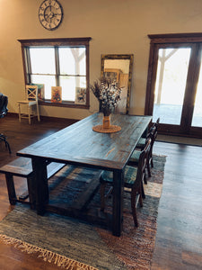 Custom Oak country dining table